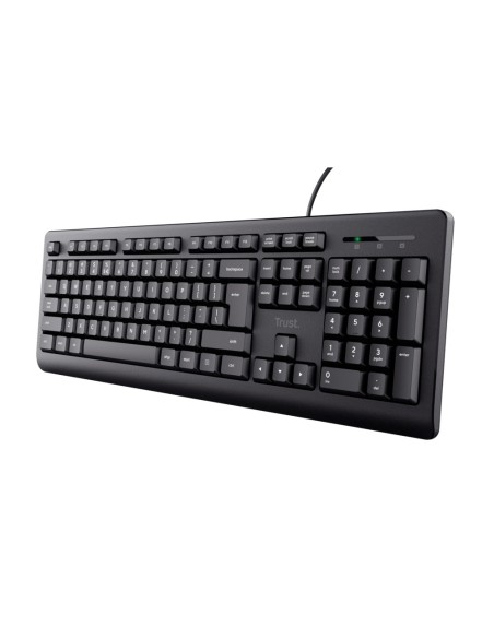 Teclado trust tk-150 usb 2.0 con cable longitud 180 cm color negro