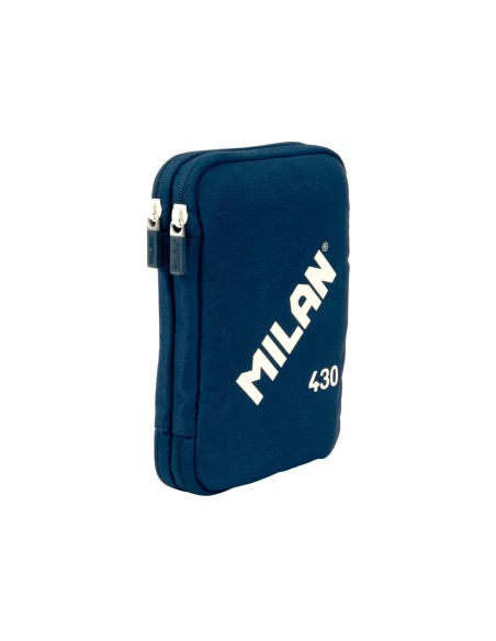Plumier escolar milan 430 since 1918 doble con accesorios color azul 195x50x130 mm