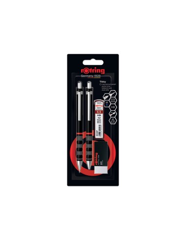 Set portaminas rotring tikky 0,5 mm color negro...