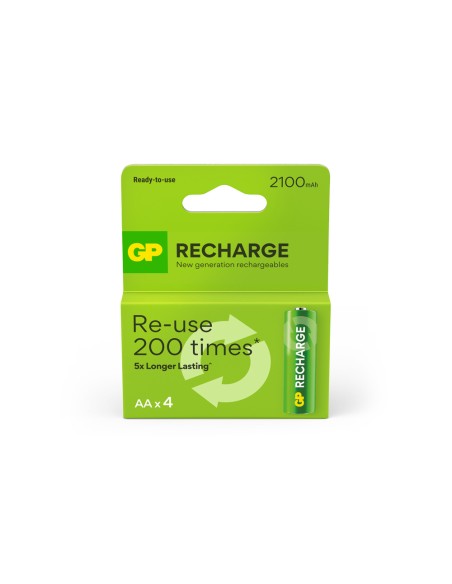 Pila gp recargable aa 2100 mah blister de 4 unidades