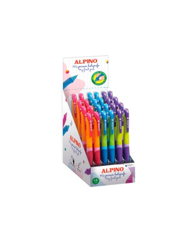 Boligrafo alpino first tinta gel azul expositor...