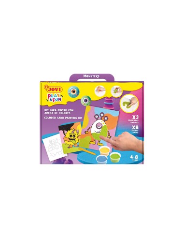 Juego jovi play&fun pinta con arena de colores...