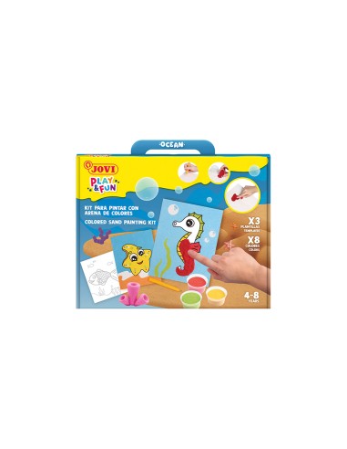 Juego jovi play&fun pinta con arena de colores...