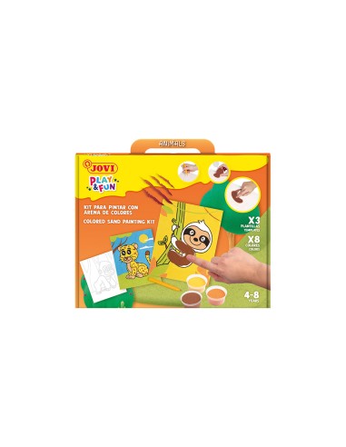 Juego jovi play&fun pinta con arena de colores...
