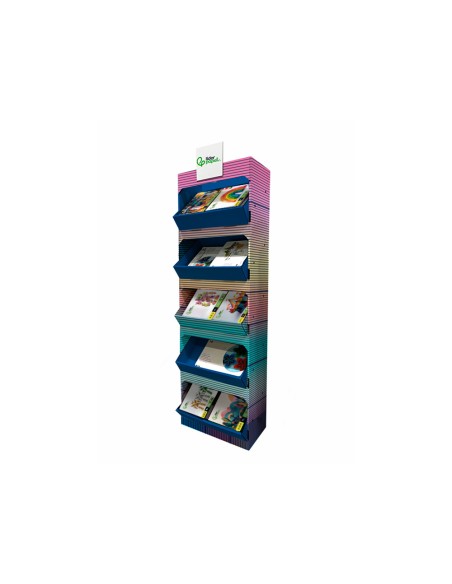 Bloc trabajos manuales liderpapel expositor de suelo carton con 160 unidades surtidas 35x180x56 cm