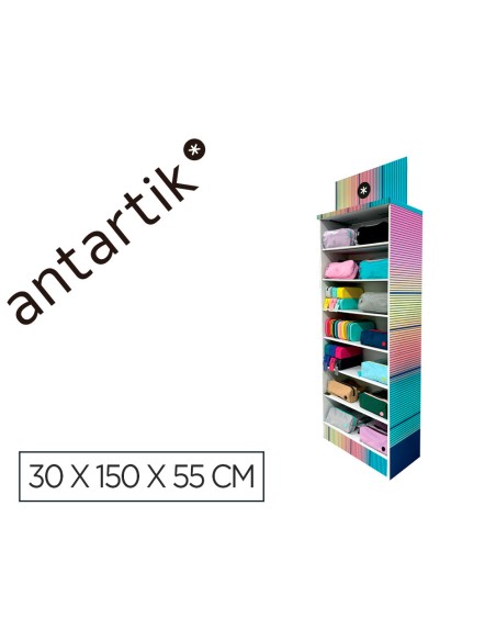Estuche portatodo antartik expositor de suelo carton con 116 unidades surtidas 30x150x55 cm