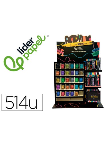 Rotulador liderpapel acrylic expositor madera...