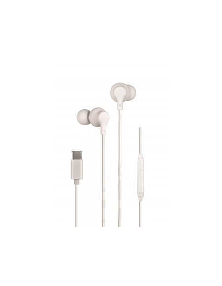 Auricular daewo in-ear con microfono usb tipo-c color blanco