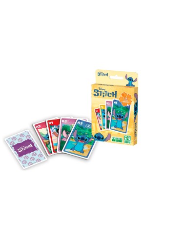 Baraja de cartas shuffle infantil stitch