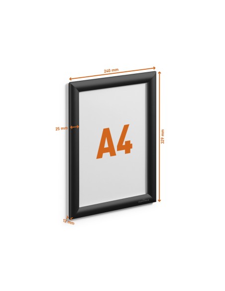 Marco porta anuncios durable din a4 marco aluminio color negro