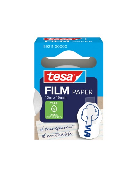 Cinta adhesiva tesa papel transparente 10 m x 19 mm