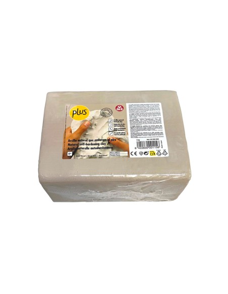 Pasta de modelar sio-2 plus color blanco natural paquete de 5 kg