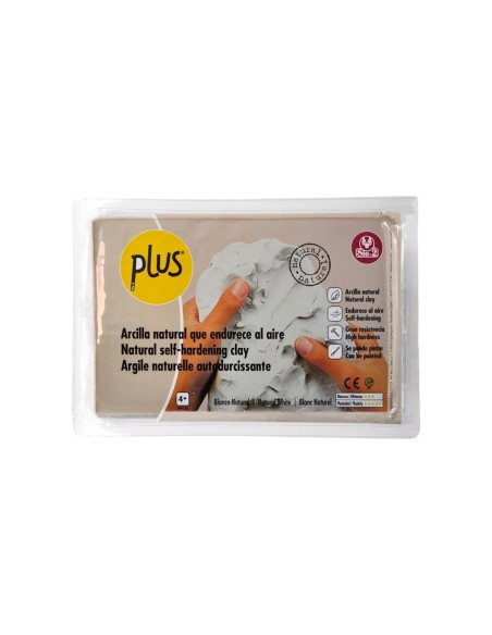 Pasta de modelar sio-2 plus color blanco natural paquete de 1 kg