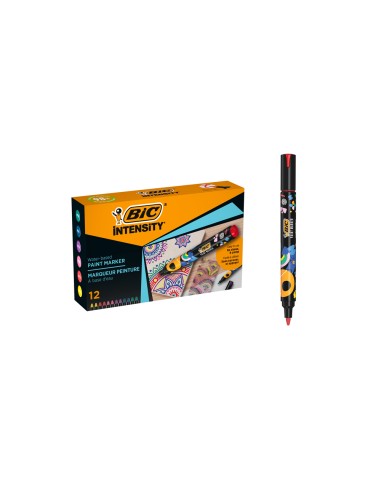 Rotulador bic intensity paint marker caja de 12...