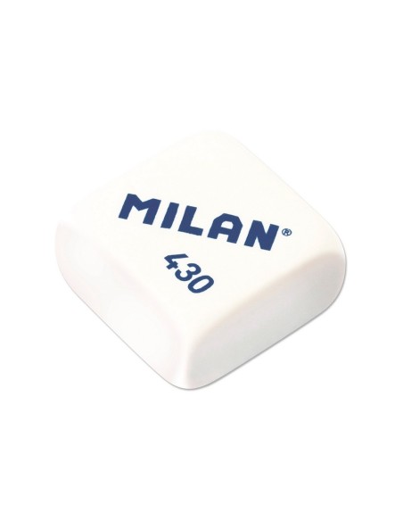 Sacapuntas milan spin plastico 1 uso + 4 gomas de borrar 430
