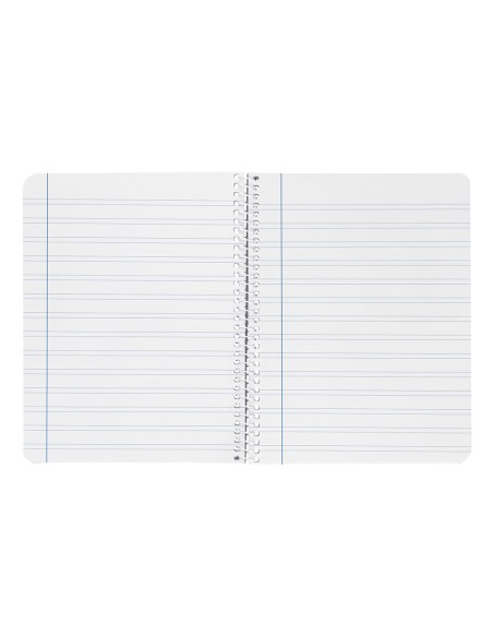 Cuaderno espiral liderpapel a4 witty tapa dura 80h 90gr pauta 3,5mm con margen color rojo