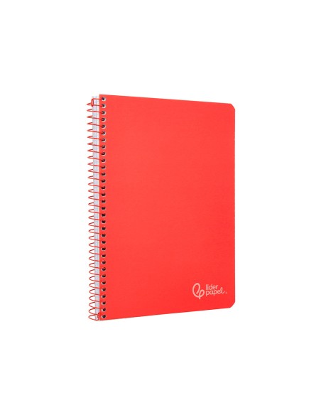 Cuaderno espiral liderpapel a4 witty tapa dura 80h 90gr pauta 2,5mm con margen color rojo