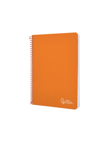 Cuaderno espiral liderpapel a4 witty tapa dura 80h 90gr pauta 2,5mm con margen color naranja