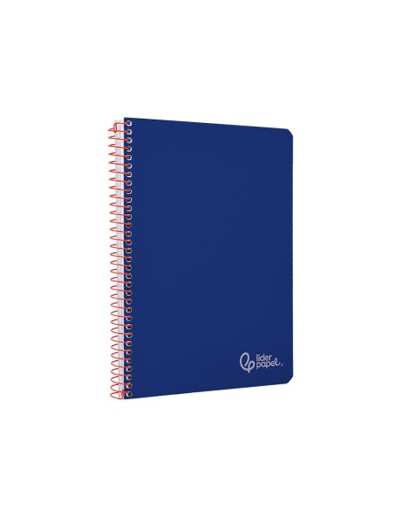 Cuaderno espiral liderpapel a4 witty tapa dura 80h 90gr pauta 2,5mm con margen color azul oscuro