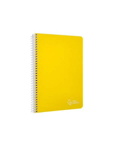Cuaderno espiral liderpapel a4 witty tapa dura 80h 90gr pauta 2,5mm con margen color amarillo
