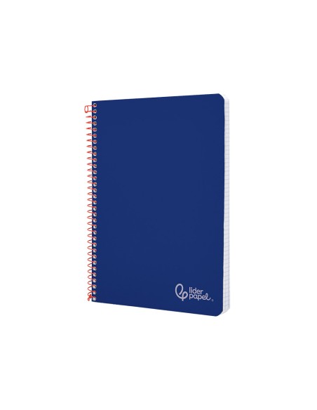 Cuaderno espiral liderpapel a4 witty tapa dura 80h 90gr rayado horizontal con margen color azul oscuro