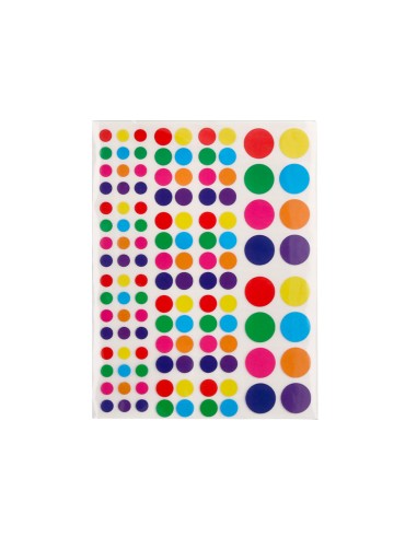 Gomets liderpapel autoadhesivo circulos colores...