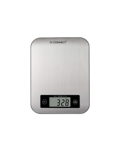 Bascula precision q-connect digital con pantalla lcd precision 1 g capacidad de 5 g a 10 kg 215x165x16 mm