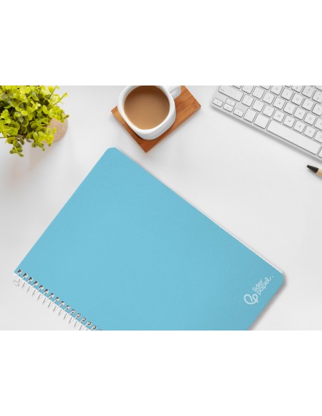 Cuaderno espiral liderpapel a4 witty tapa dura 80h 90gr rayado montessori 3,5mm colores surtidos