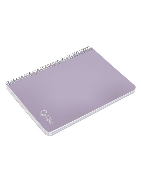 Cuaderno espiral liderpapel a4 witty tapa dura 80h 90gr cuadro 4mm con margen color violeta
