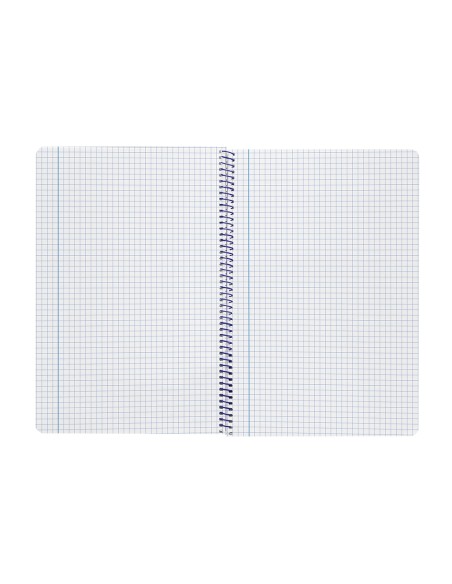 Cuaderno espiral liderpapel a4 smart tapa blanda 80h 75gr cuadro 4mm con margen color turquesa