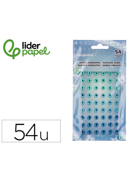 Pegatinas imaginovo gemas verdes y azules brillantes con relieve para todas superficies 190x105 mm en