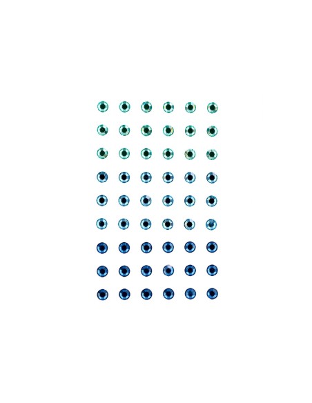 Pegatinas imaginovo gemas verdes y azules brillantes con relieve para todas superficies 190x105 mm en