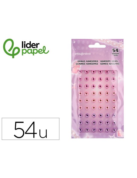 Pegatinas imaginovo gemas rosas y moradas brillantes con relieve para todas superficies 190x105 mm en