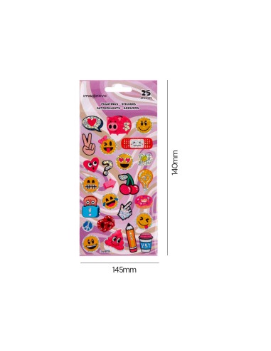 Pegatinas imaginovo diseños surtidos smiley con...