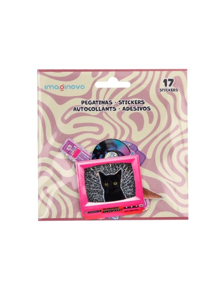 Pegatinas imaginovo retro diseños surtidos para ordenador 145x140 mm en blister