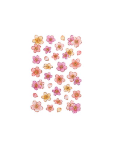 Pegatinas imaginovo flores rosas de papel...