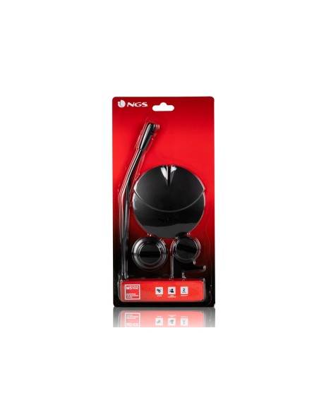 Microfono sobremesa ngs microphone ms 102 para escritorio y monitor doble peana de sujecion longitud