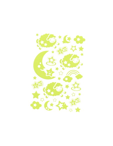 Pegatinas imaginovo luminosas luna con relieve 250x145 mm en blister