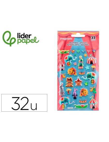 Pegatinas imaginovo kids circo goma eva 190x105 mm en blister