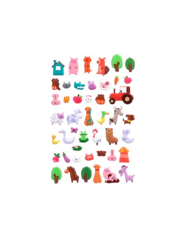 Pegatinas imaginovo cute animales granja con...