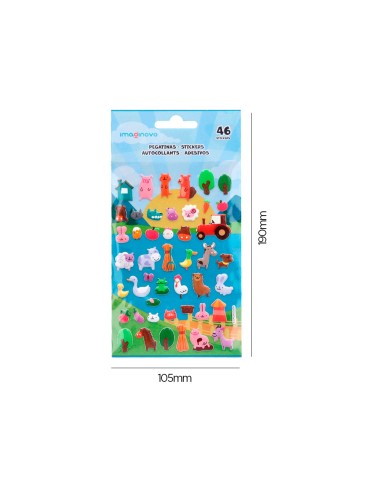 Pegatinas imaginovo cute animales granja con...