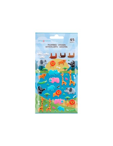 Pegatinas imaginovo cute animales safari con...