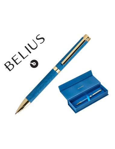 Boligrafo belius wild west aluminio color azul...