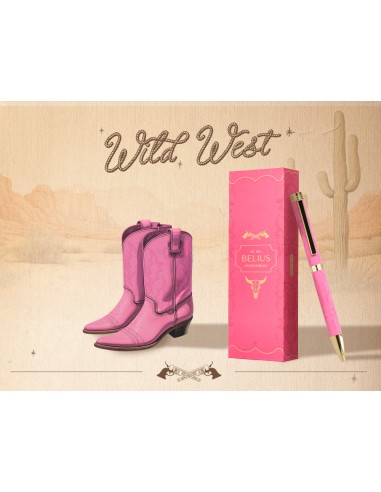 Boligrafo belius wild west aluminio color rosa...