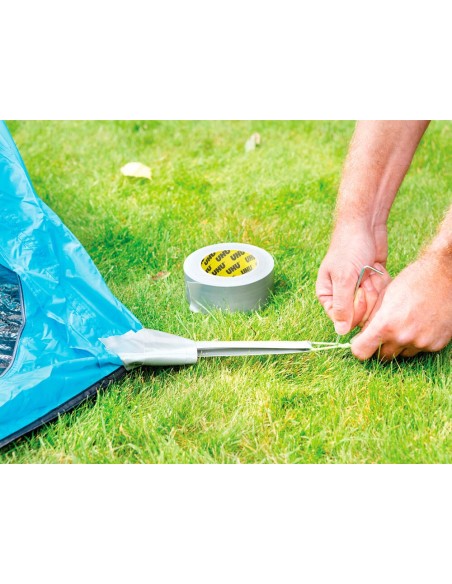 Cinta adhesiva uhu americana grizzly tape ultrafuerte color plata 10 m x 48 mm