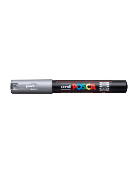 Rotulador uni posca 0,7 mm pc-1m plata