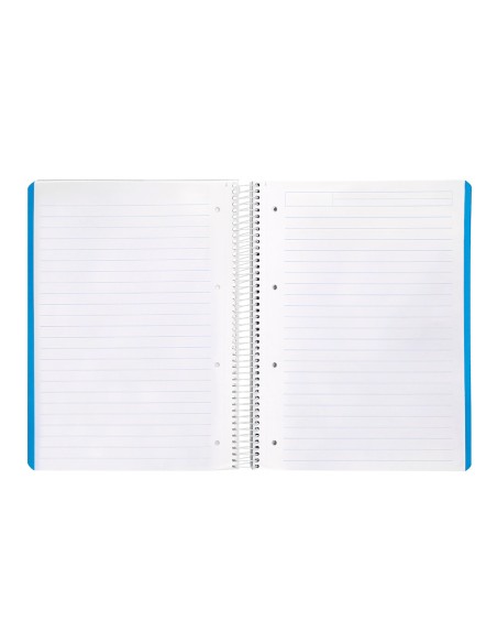Cuaderno espiral liderpapel a4 micro witty tapa dura 120h 90gr horizontal 8mm 5 bandas 4 taladros colores surtidos