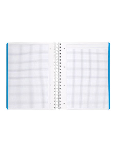 Cuaderno espiral liderpapel a4 micro witty tapa dura 120h 90gr cuadro 5mm 5 bandas 4 taladros colores surtidos