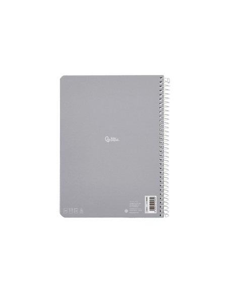 Cuaderno espiral liderpapel a4 micro smart tapa blanda 80h 75gr horizontal 7mm doble margen 4 taladros colores