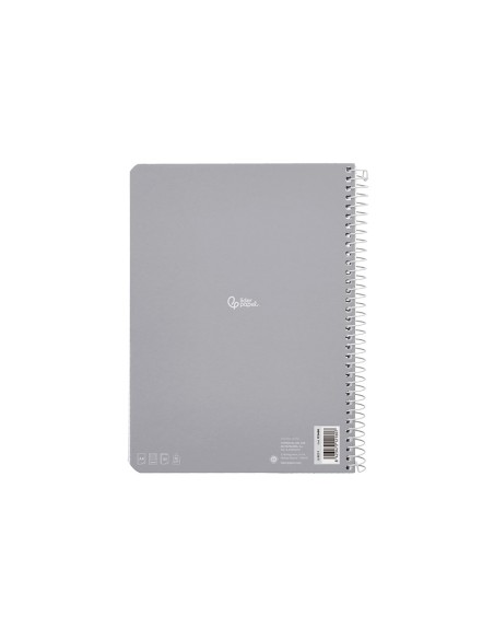 Cuaderno espiral liderpapel a4 micro smart tapa blanda 80h 75gr cuadro 5mm doble margen 4 taladros colores